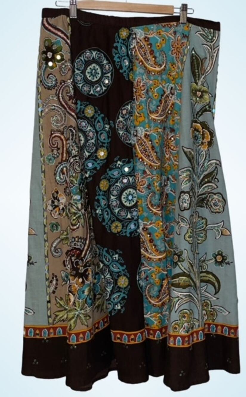Soft Surroundings Boho Embellished Max Skirt XL | BOHO | EUC